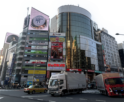 渋谷の町並みの様子